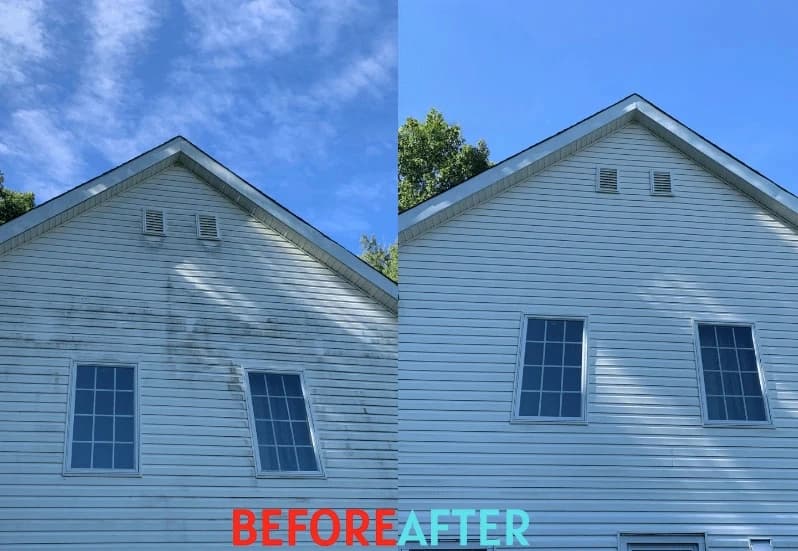 Barberton Power Washing professional performing house washing service in Barberton